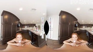Siri Dahl kitchen POV interracial porno scene