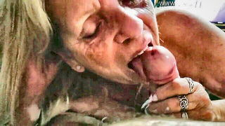 Mature blonde close-up blowjob amateur sex video
