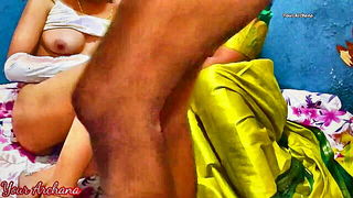 Your Archana Hindi handjob threesome pornstars video
