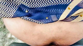 Still from Desi bhabhi jungle outdoor tease, older woman sex video