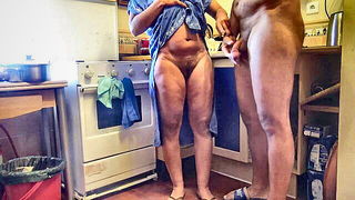 Mature stepmom blue dress kitchen sex video, cowgirl tag