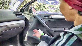 SouzanHalabi pierced nipple in car amateur sex video