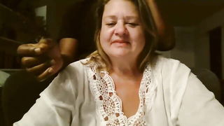 Kingkongbbc777 gropes blonde GILF BBW sex video, cowgirl tag