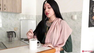Mily Moony green dress tease fuck tube scene