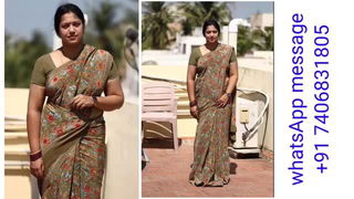 Curvy Indian MILF in saree interracial porno scene